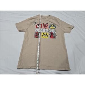 Marvel Deadpool And Wolverine T Shirt Beige Medium